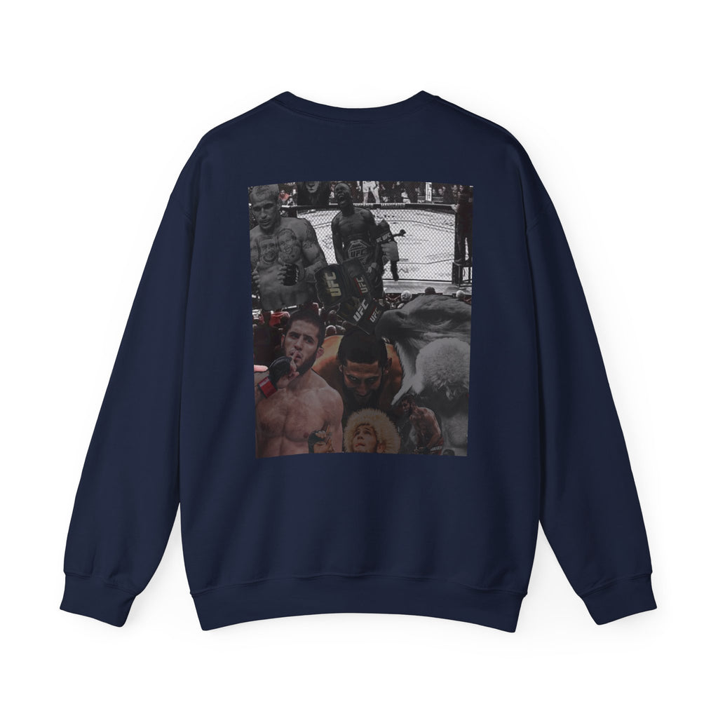 Crewneck Sweatshirt — 'No Risk No Story' MMA Fight Collage