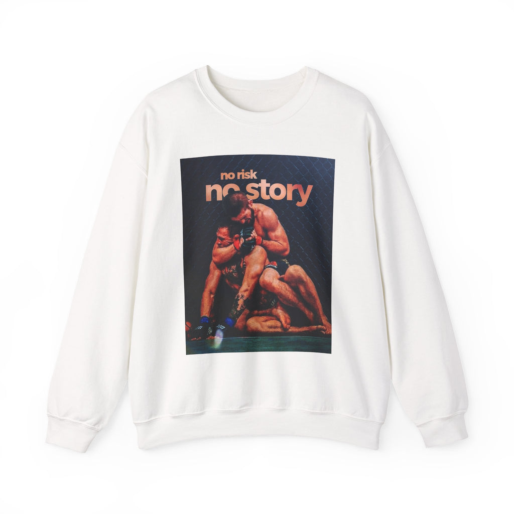 Crewneck Sweatshirt — 'No Risk No Story' MMA Fight Collage